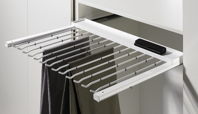 Wardrobe Accessories Pull out Trouser Rack with Movable Trousers Rods and  Blum Slide  China Wardrobe Lift Pull Down Hanger  MadeinChinacom