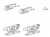 TERNO Step fittings set for interior sliding doors 80 kg, 1 wing, 2x absorber