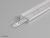 StrongLumio cover strip C for LED profiles, clip-on, transparent, 3000mm