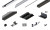 HAWA 31516 Folding Concepta III 20/25 Guide Set for 3 wings, Left, silver