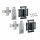 HETTICH 9339492 WingLine L new centre hinge set, adjustable, grey, 2 pcs