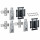 HETTICH 9339496 WingLine L new centre hinge set, adjustable, grey, 3 pcs
